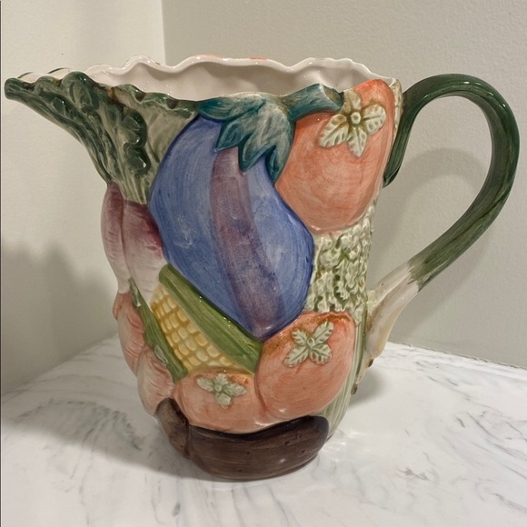 Fitz and Floyd Vegetable Garden pitcher from the 1986 collection. - Picture 1 of 6